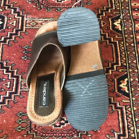 Vintage Candie’s wooden platform sandals - Picture 2 of 5